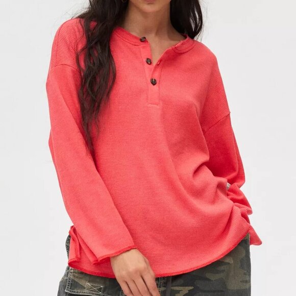 Urban Outfitters Tops - NWT Urban Outfitters BDG Theo Oversized Waffle Knit Long Sleeve Tee